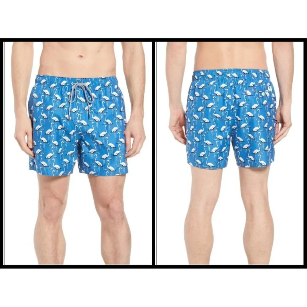 💕TED BAKER💕 Geo Flamingo Print Swim Shorts 2XL